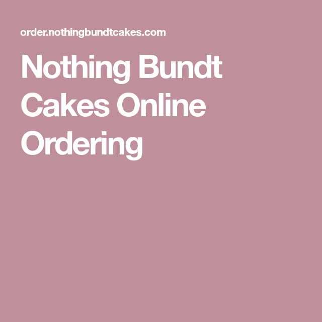 Nothing Bundt Cakes Donation Request